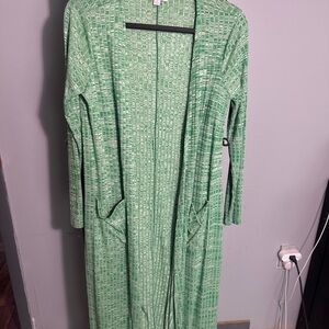 LuLaRoe Green Textured Cardigan